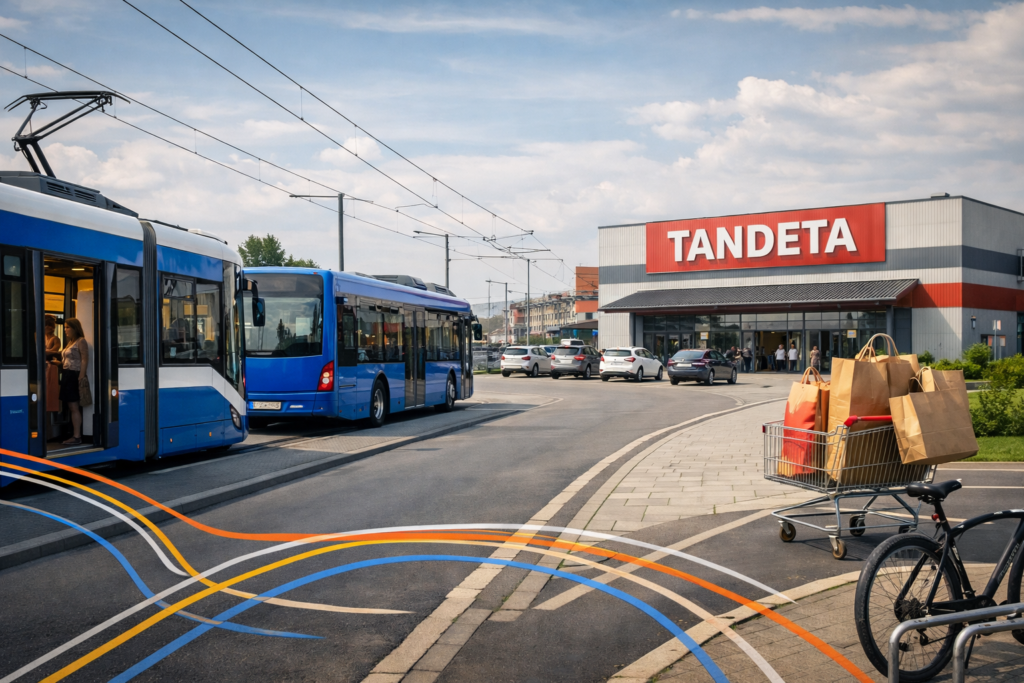 Targowisko Tandeta przy ul. Krzywdy 1 w Krakowie