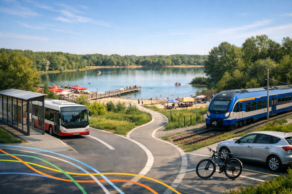 Przylasek Rusiecki – jak dojechać autobusem, pociągiem, samochodem lub rowerem?