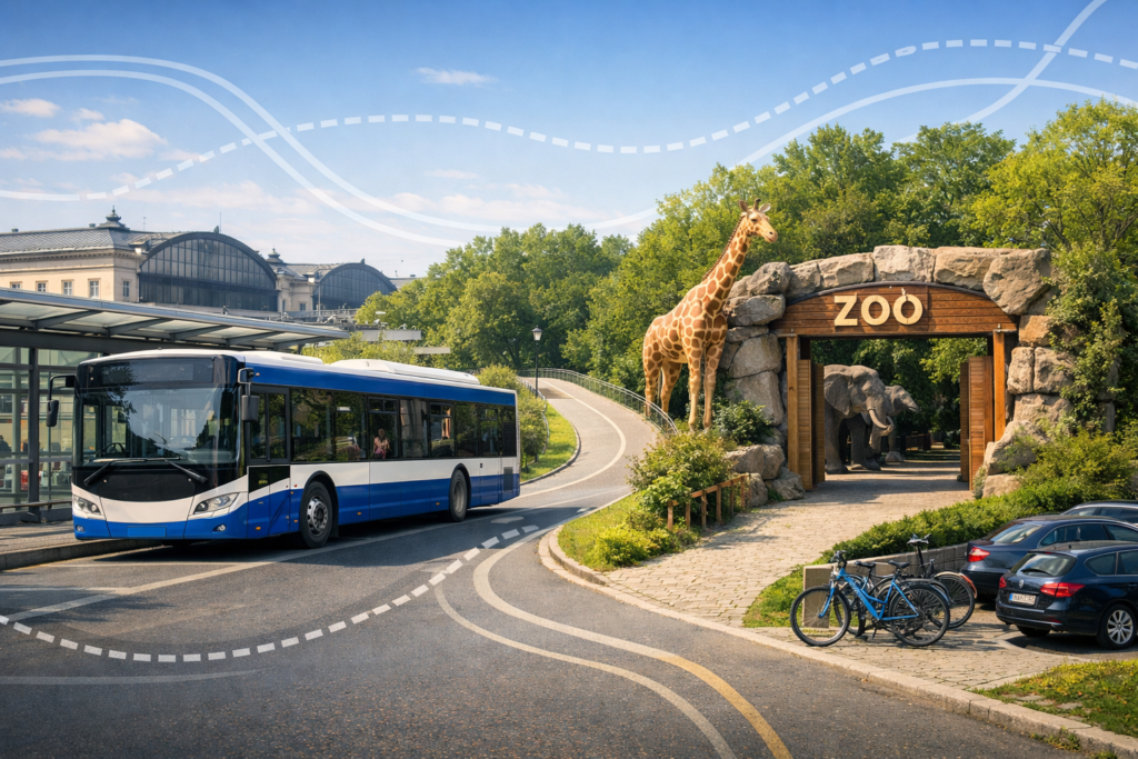 Jak dojechać z Krakowa Głównego do ZOO autobusem 134? Przesiadka, dojście i parkingi?